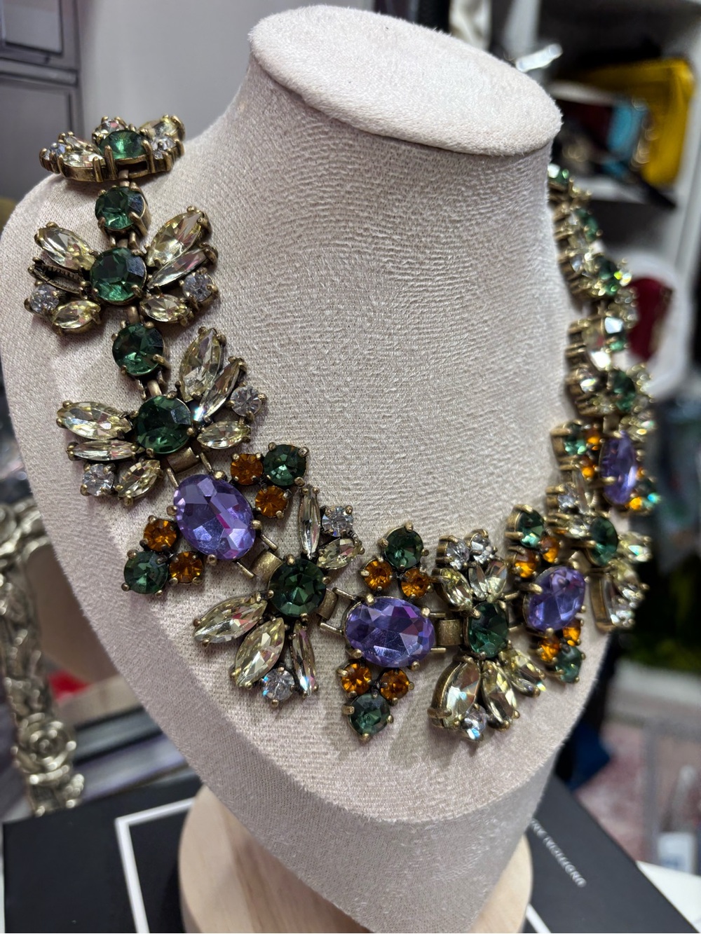 J. Crew Vintage Floral Statement Necklace - Picture 7 of 9